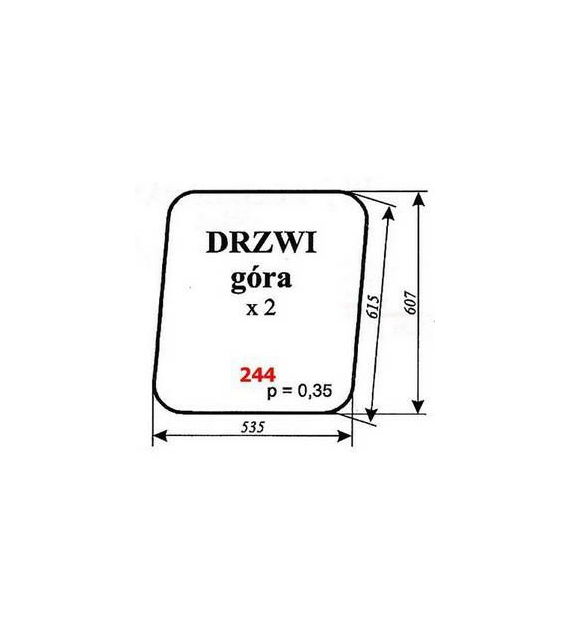 SZYBA 244 MF255 DRZWI GÓRNA KROTOSZYN