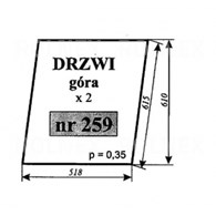 SZYBA 259 DRZWI GÓRA C330 KROTOSZYN