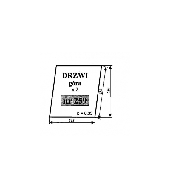 SZYBA 259 DRZWI GÓRA C330 KROTOSZYN