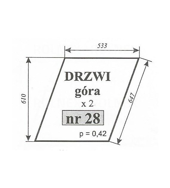 SZYBA 28 DRZWI GÓRA URSUS 1604 KUNÓW