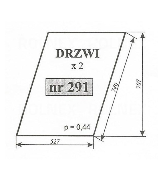 SZYBA 291 DRZWI C360 LUBSKO 1985