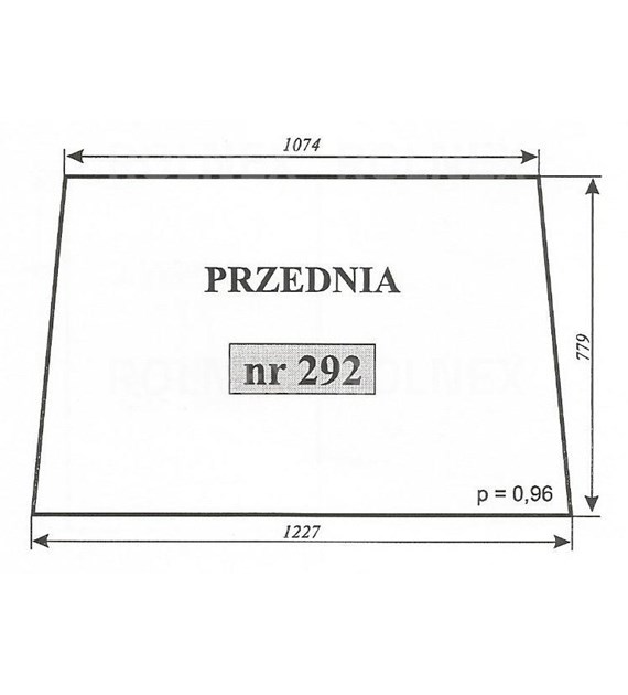 SZYBA 292 PRZÓD T25 A2 C330 CIECHANÓW