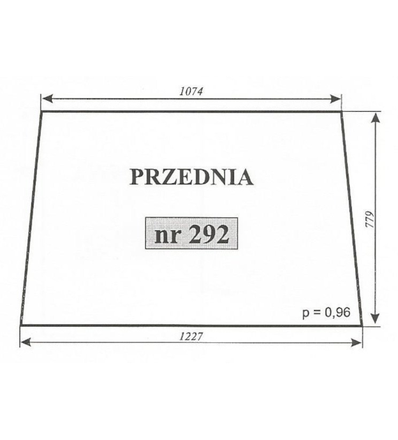 SZYBA 292 PRZÓD T25 A2 C330 CIECHANÓW