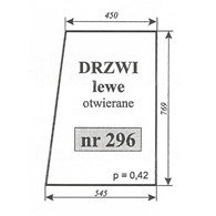 SZYBA 296 DRZWI LEWE T25 C330 CIECHANÓW OTWIERANE