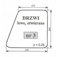 SZYBA 3 DRZWI LEWE OTWIERANE C360 KUNÓW