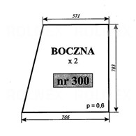 SZYBA 300  BOCZNA C330 SOKÓŁKA