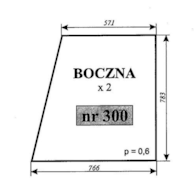 SZYBA 300  BOCZNA C330 SOKÓŁKA