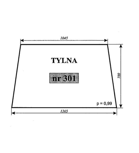 SZYBA 301 TYŁ C330 SOKÓŁKA