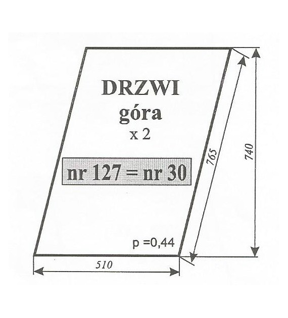 SZYBA 30=127 DRZWI GÓRA C360 SOKÓŁKA