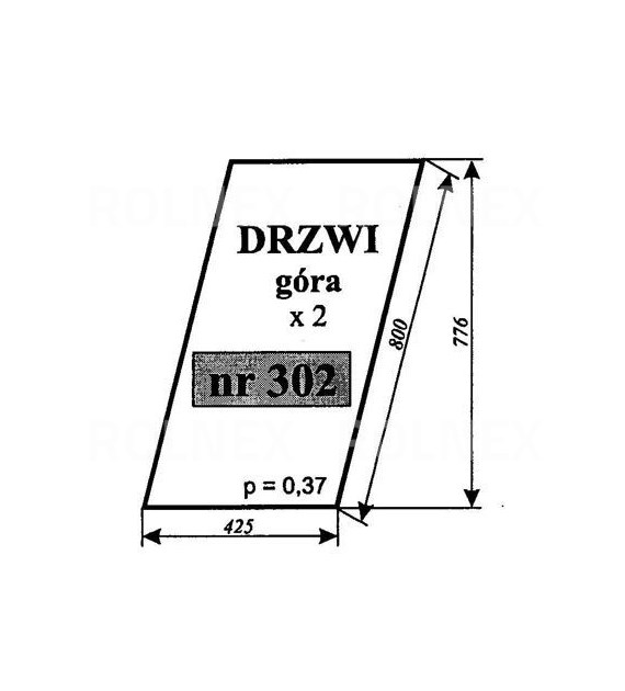 SZYBA 302 DRZWI GÓRA C330 SOKÓŁKA