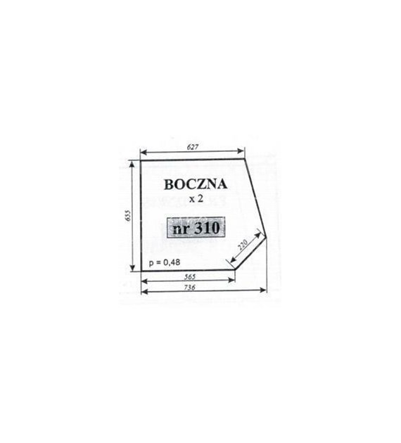 SZYBA 310 BOCZNA C360M