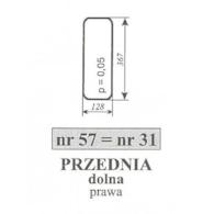 SZYBA 31=57=106 -127 DÓŁ P C360 SOKÓŁKA PRAWA