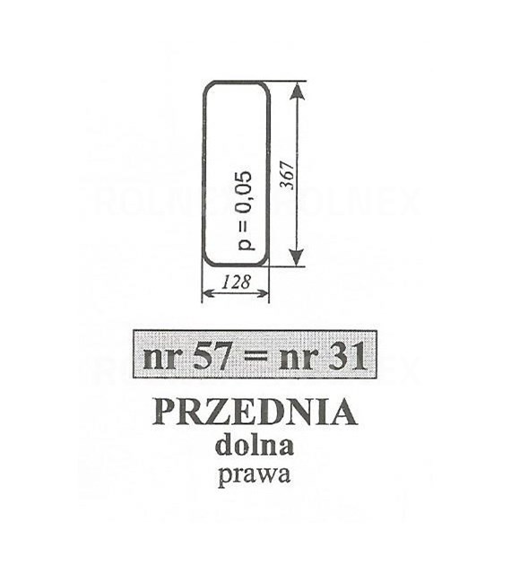 SZYBA 31=57=106 -127 DÓŁ P C360 SOKÓŁKA PRAWA