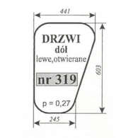 SZYBA 319 DRZWI DÓŁ LEWE MF 235 LUBOŃ ST OTWIERANE