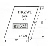 SZYBA 323 DRZWI GÓRNE C360 LUBSKO