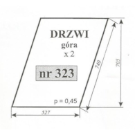 SZYBA 323 DRZWI GÓRNE C360 LUBSKO