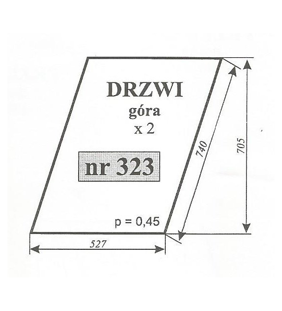SZYBA 323 DRZWI GÓRNE C360 LUBSKO