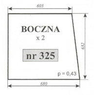 SZYBA 325 BOCZNA MF255 ZAMOŚĆ