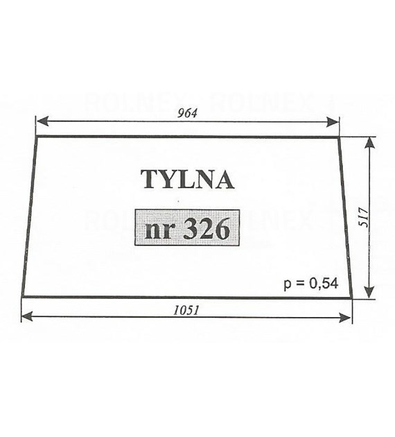 SZYBA 326 TYŁ MF 235 255 POM ZAMOŚĆ