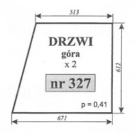 SZYBA 327 DRZWI GÓRA MF255 POM ZAMOŚĆ