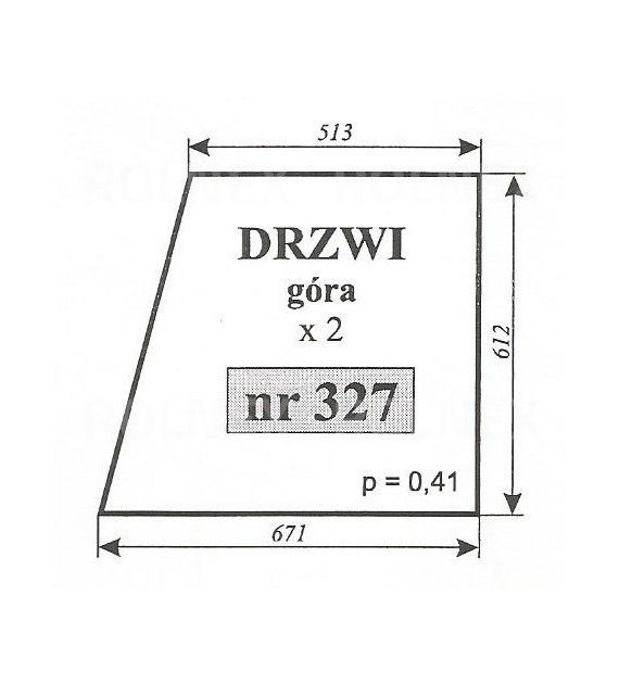 SZYBA 327 DRZWI GÓRA MF255 POM ZAMOŚĆ