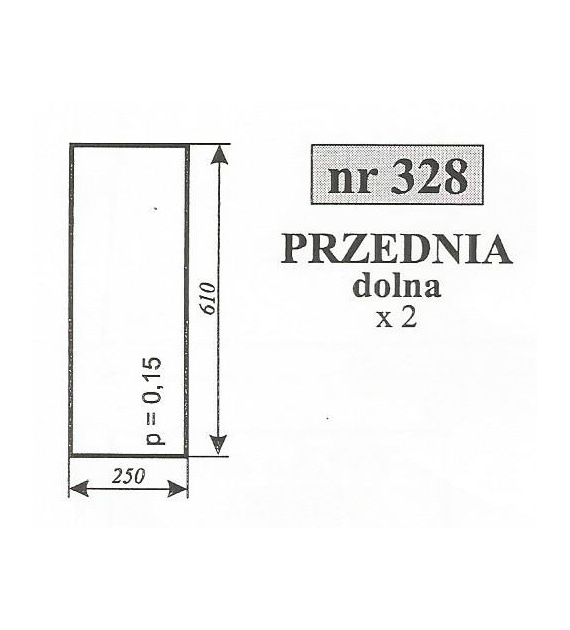 SZYBA 328 PRZÓD DÓŁ MF 235 255 POM ZAMOŚ
