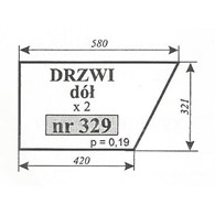 SZYBA 329 DRZWI DÓŁ MF255 POM ZAMOŚĆ