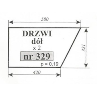 SZYBA 329 DRZWI DÓŁ MF255 POM ZAMOŚĆ