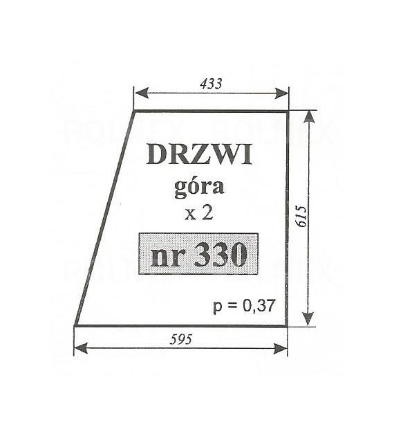 SZYBA 330 DRZWI GÓRA MF235 POM ZAMOŚĆ