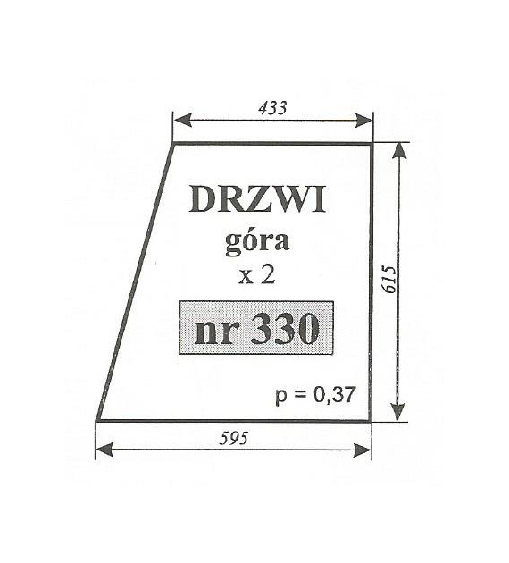 SZYBA 330 DRZWI GÓRA MF235 POM ZAMOŚĆ