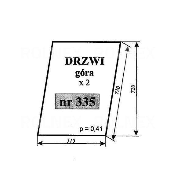 SZYBA 335 DRZWI GÓRA C330 C360 ZAMOŚĆ