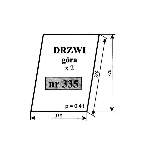 SZYBA 335 DRZWI GÓRA C330 C360 ZAMOŚĆ