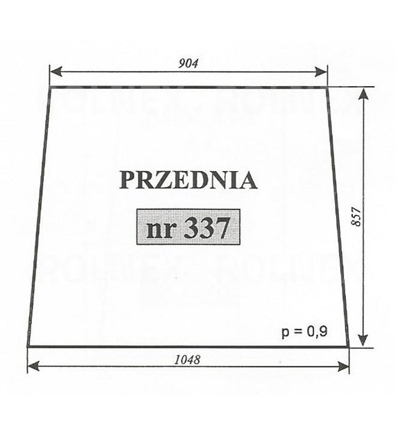 SZYBA 337 PRZEDNIA T25 ZAMOŚĆ