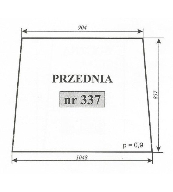 SZYBA 337 PRZEDNIA T25 ZAMOŚĆ