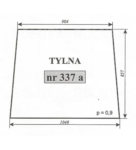 SZYBA 337A TYLNA T25 ZAMOŚĆ