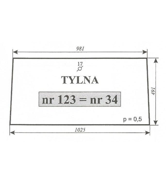 SZYBA 34=123 TYLNA C360 SOKÓŁKA