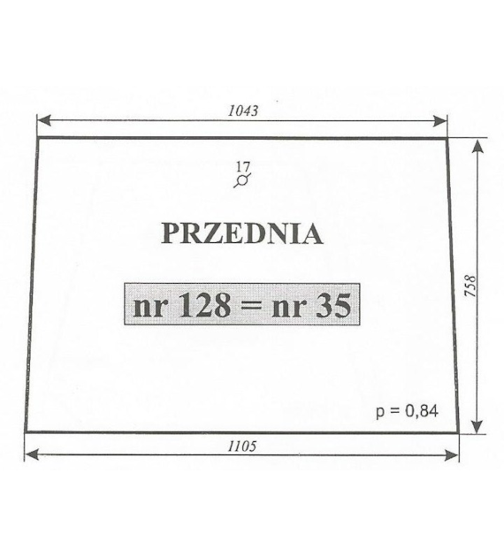 SZYBA 35=128 PRZEDNIA C360 SOKÓŁKA