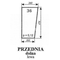 SZYBA 36 PRZEDNIA DOLNA MF255 LUBSKO