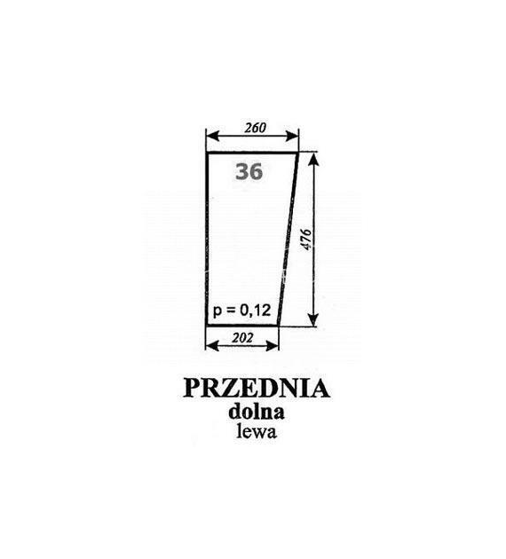 SZYBA 36 PRZEDNIA DOLNA MF255 LUBSKO
