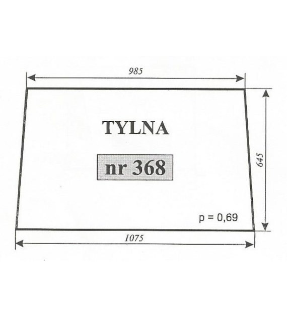 SZYBA 368 TYŁ C330 MF CIECHOCIN