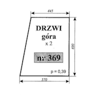 SZYBA 369 DRZWI GÓRA C330 CIECHOCIN