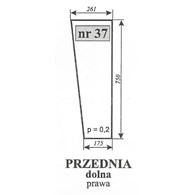 SZYBA 37 PRZÓD DÓŁ PRAWA MF255 LUBSKO