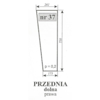 SZYBA 37 PRZÓD DÓŁ PRAWA MF255 LUBSKO