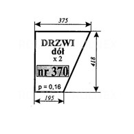 SZYBA 370=406 DRZWI DÓŁ C330 CIECHOCIN