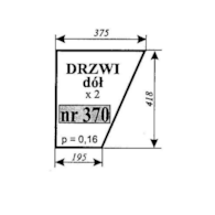 SZYBA 370=406 DRZWI DÓŁ C330 CIECHOCIN