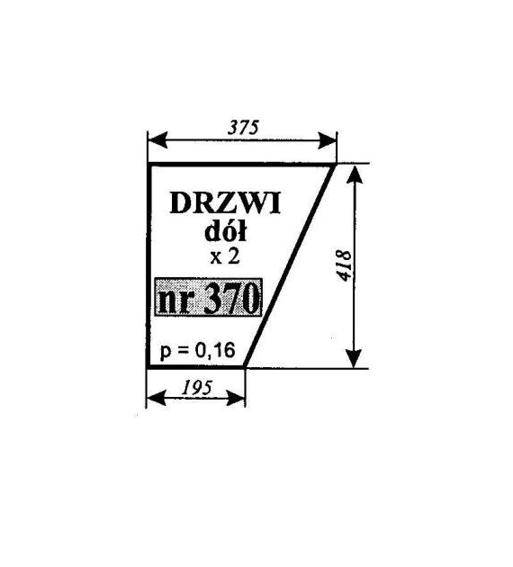 SZYBA 370=406 DRZWI DÓŁ C330 CIECHOCIN