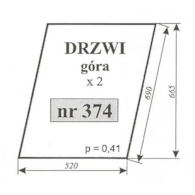 SZYBA 374 DRZWI GÓRA MF CIECHOCIN