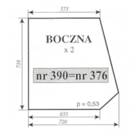 SZYBA 376-383  C330; MF 235 255 NT SMOLNIKI