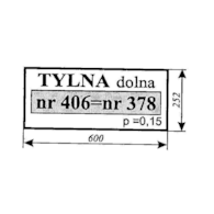 SZYBA 378 TYLNA MAŁA DOLNA C330 SMOLNIKI