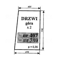 SZYBA 380 DRZWI GÓRA C330 SMOLNIKI